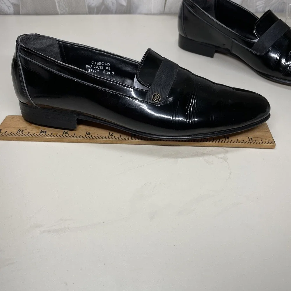 Rembrandt  Barratts Mens GIBBONS Dressy Shoes Sz 9 Black Patent Leather